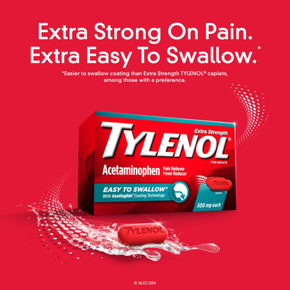Tylenol Extra Strength 24 count bottle label details