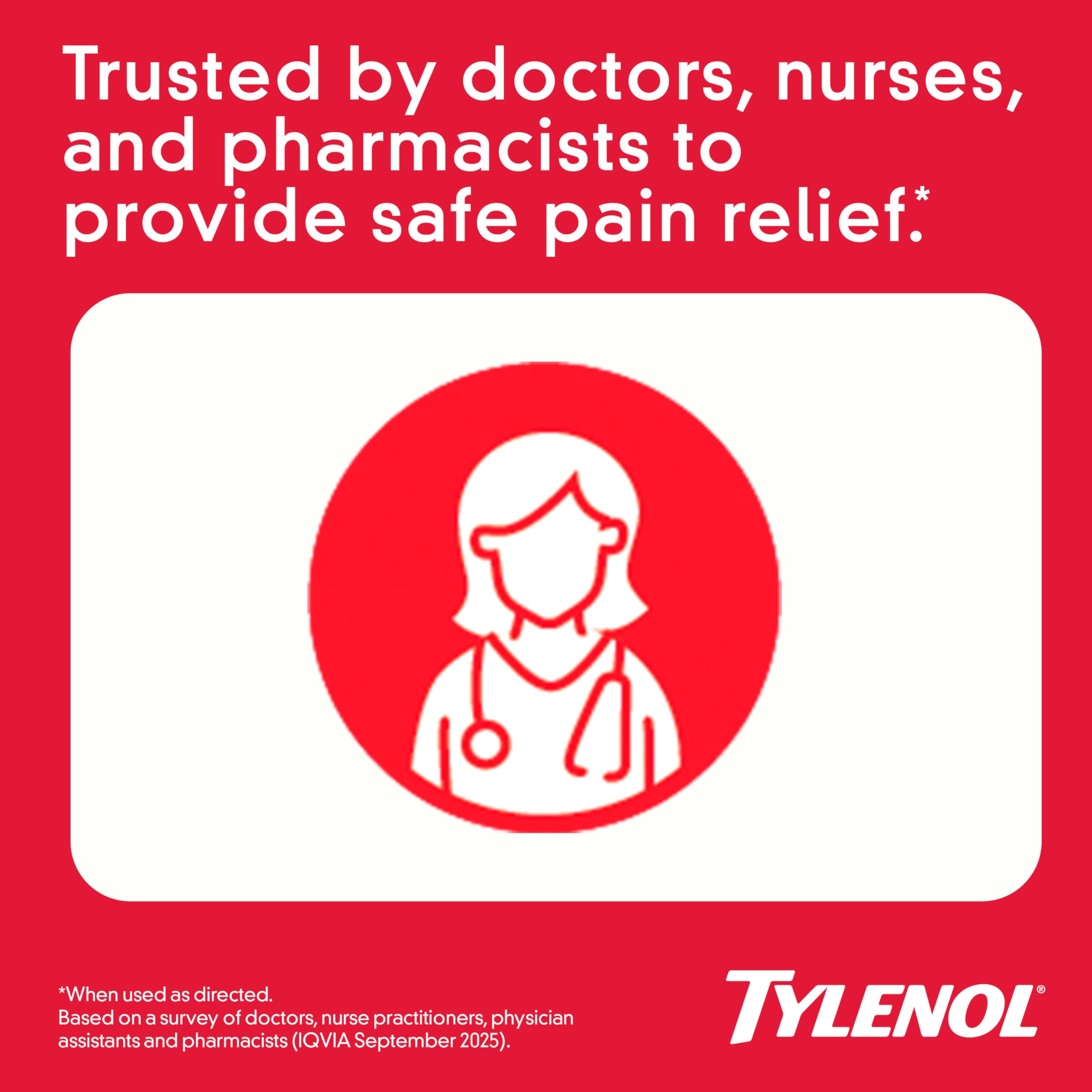 Side view of Tylenol Extra Strength caplets bottle