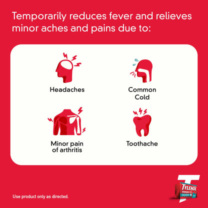 Tylenol 500 milligram acetaminophen caplet dosage information