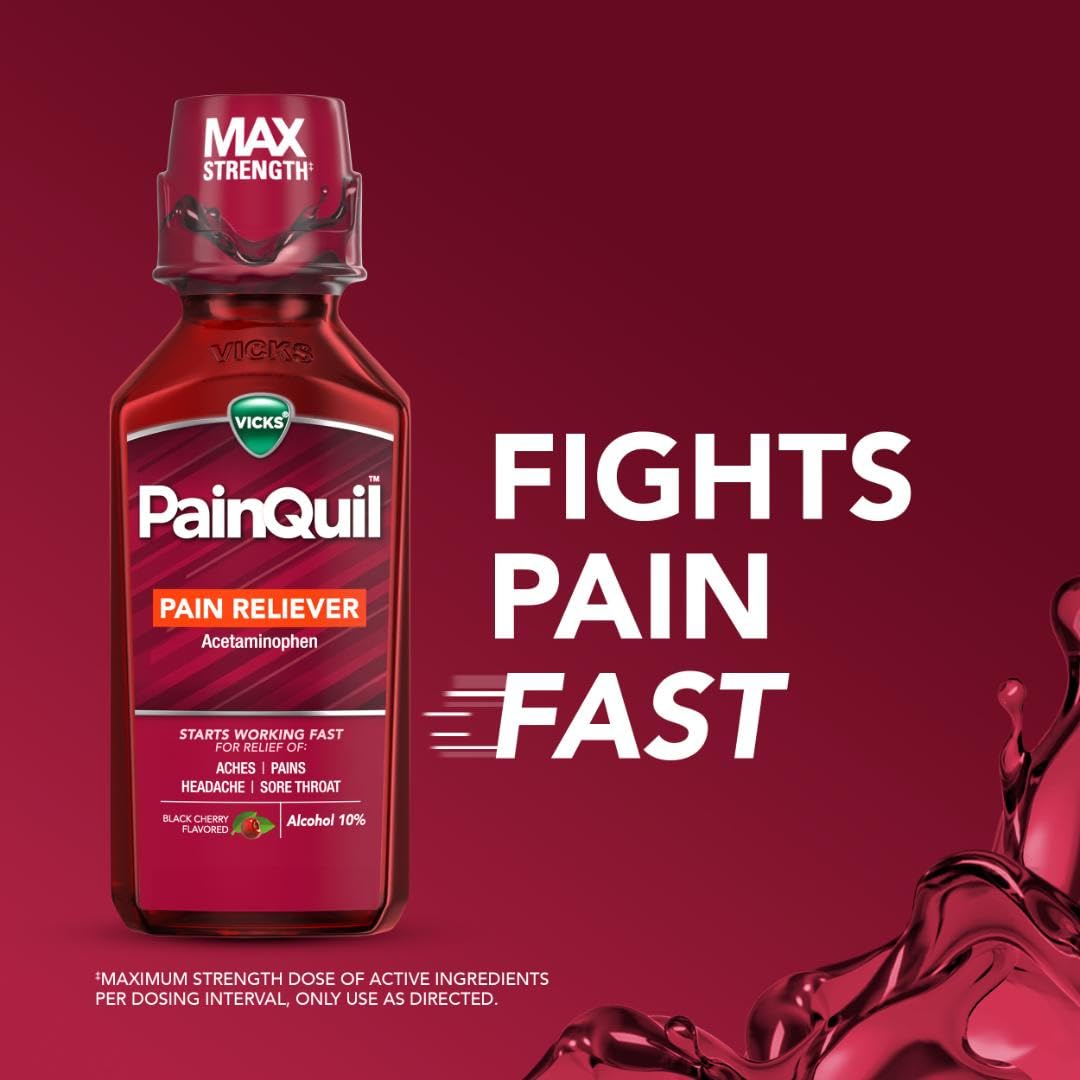 Vicks PainQuil max strength acetaminophen bottle packaging