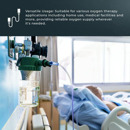 ResOne crush resistant oxygen supply tubing stretched out to demonstrate kink proof flexibility