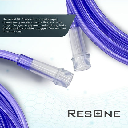 Authentic ResOne USA imported packaging for the fifty foot purple kink resistant oxygen tube