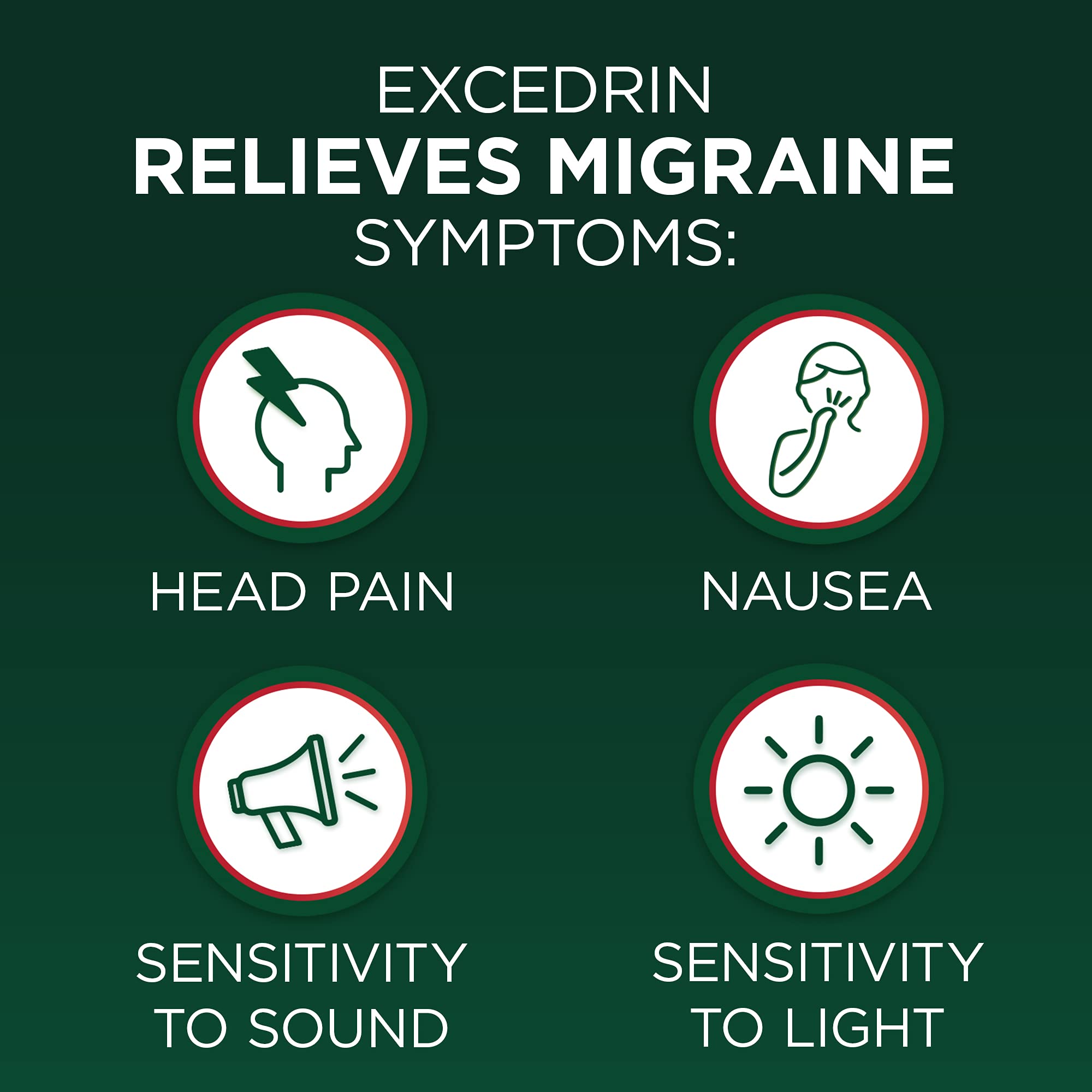 Excedrin Migraine triple action formula label detail