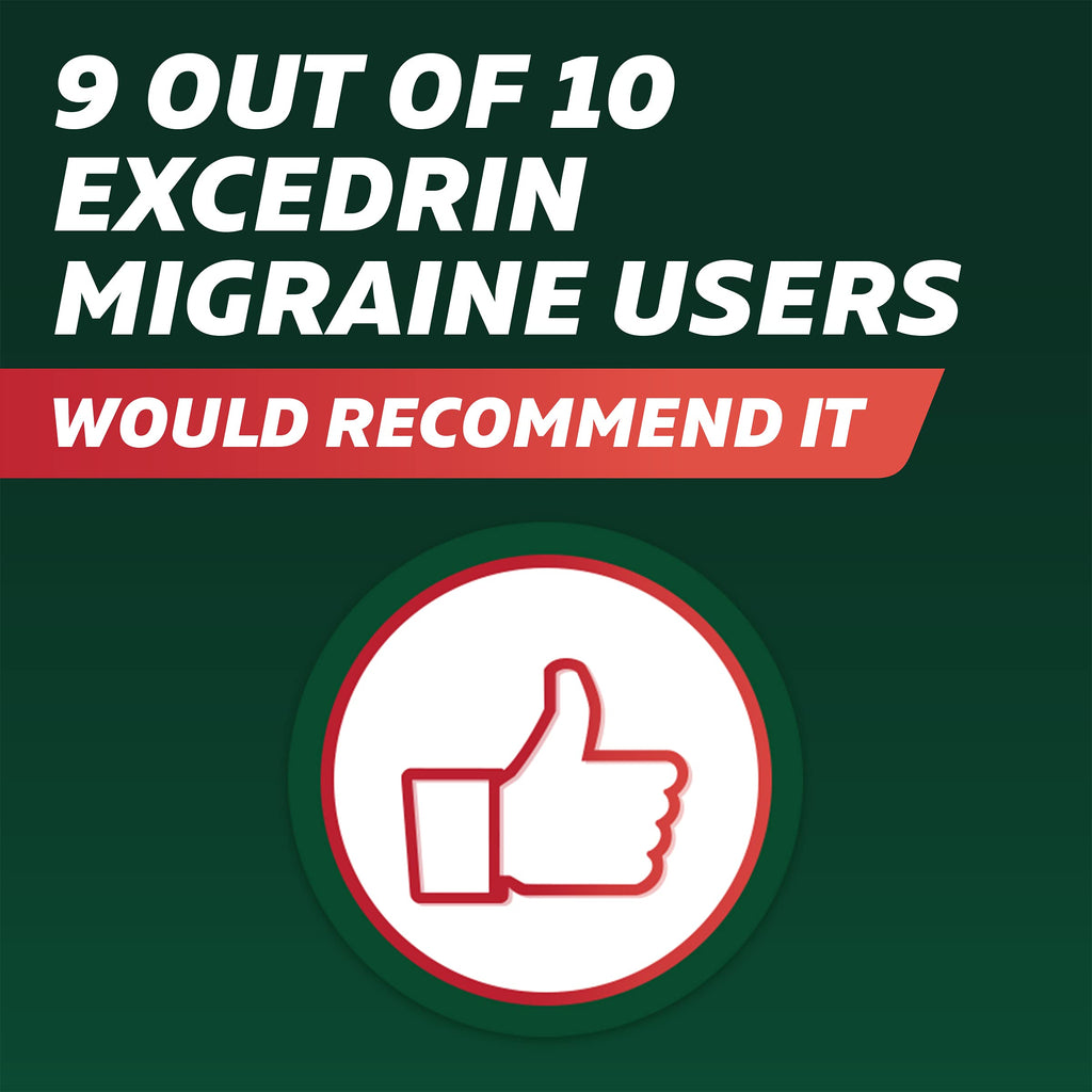 Close up of Excedrin Migraine 100 caplet container