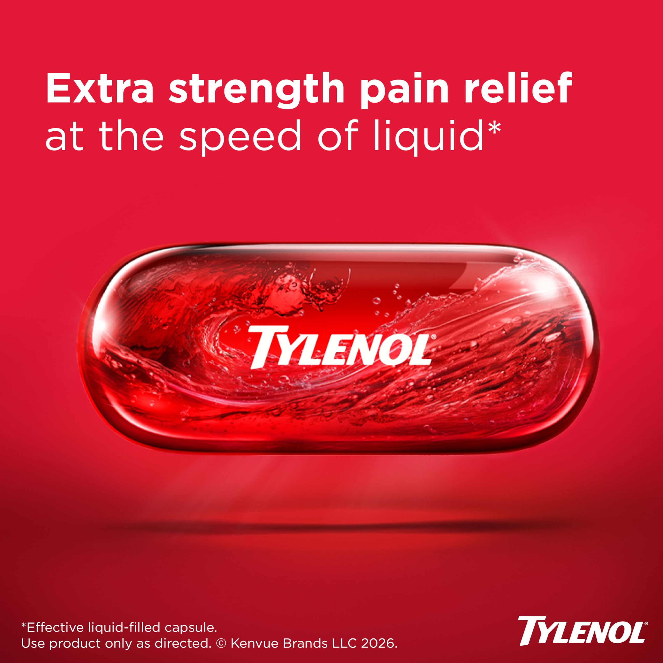Tylenol 500mg acetaminophen supplement facts label
