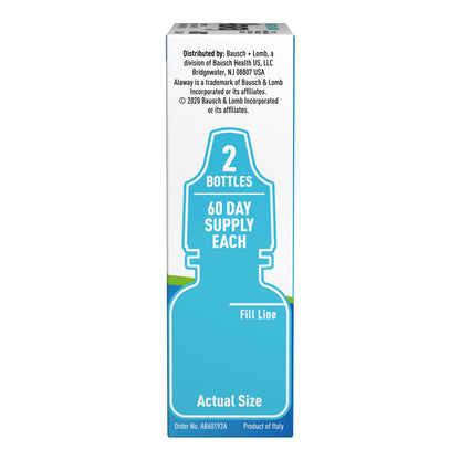 Advanced Eye Relief bottle side view highlighting the liquid formula clarity.