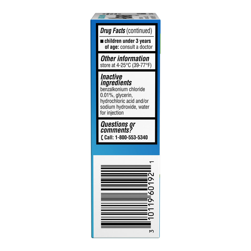 Authentic USA imported Alaway eye drops twin pack display showing full contents of the kit.