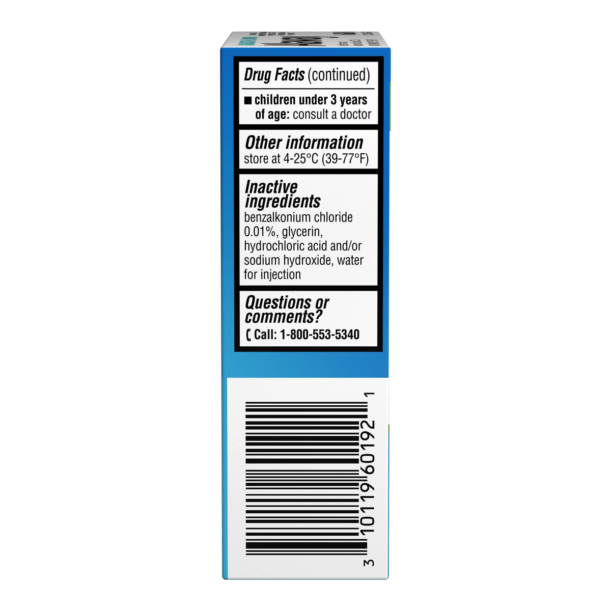 Authentic USA imported Alaway eye drops twin pack display showing full contents of the kit.