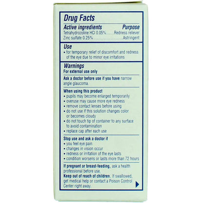 Visine AC itchy eye relief sterile dropper bottle 0.5 fluid ounce size