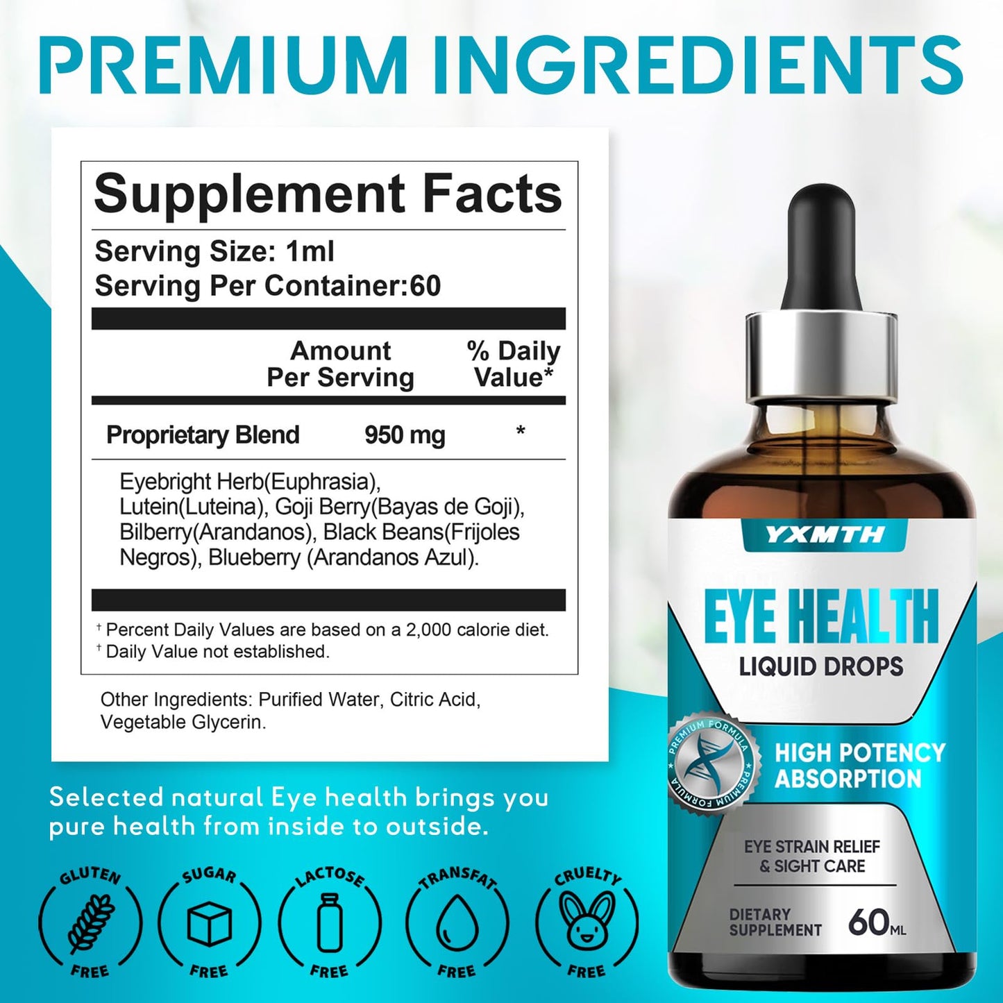 Close up of the Fuenvegtal 60ml bottle dropper showing the liquid texture of the dietary supplement.