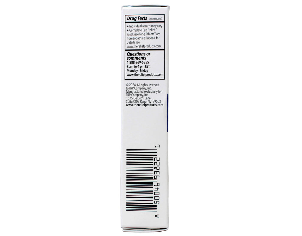 TRP The Relief Products Natural Eyes 48 count bottles showing the dual pack configuration for comprehensive eye discomfort relief.