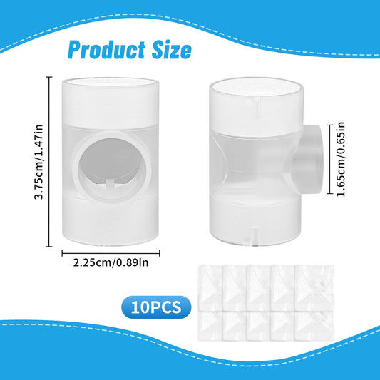 Threlaco tracheotomy humidifier filters showing clear housing design for easy visualization