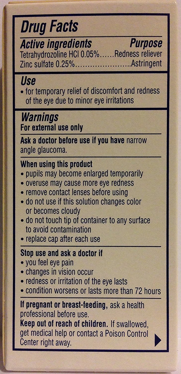 Visine AC Astringent Redness Reliever Eye Drops multipack bottles side angle view