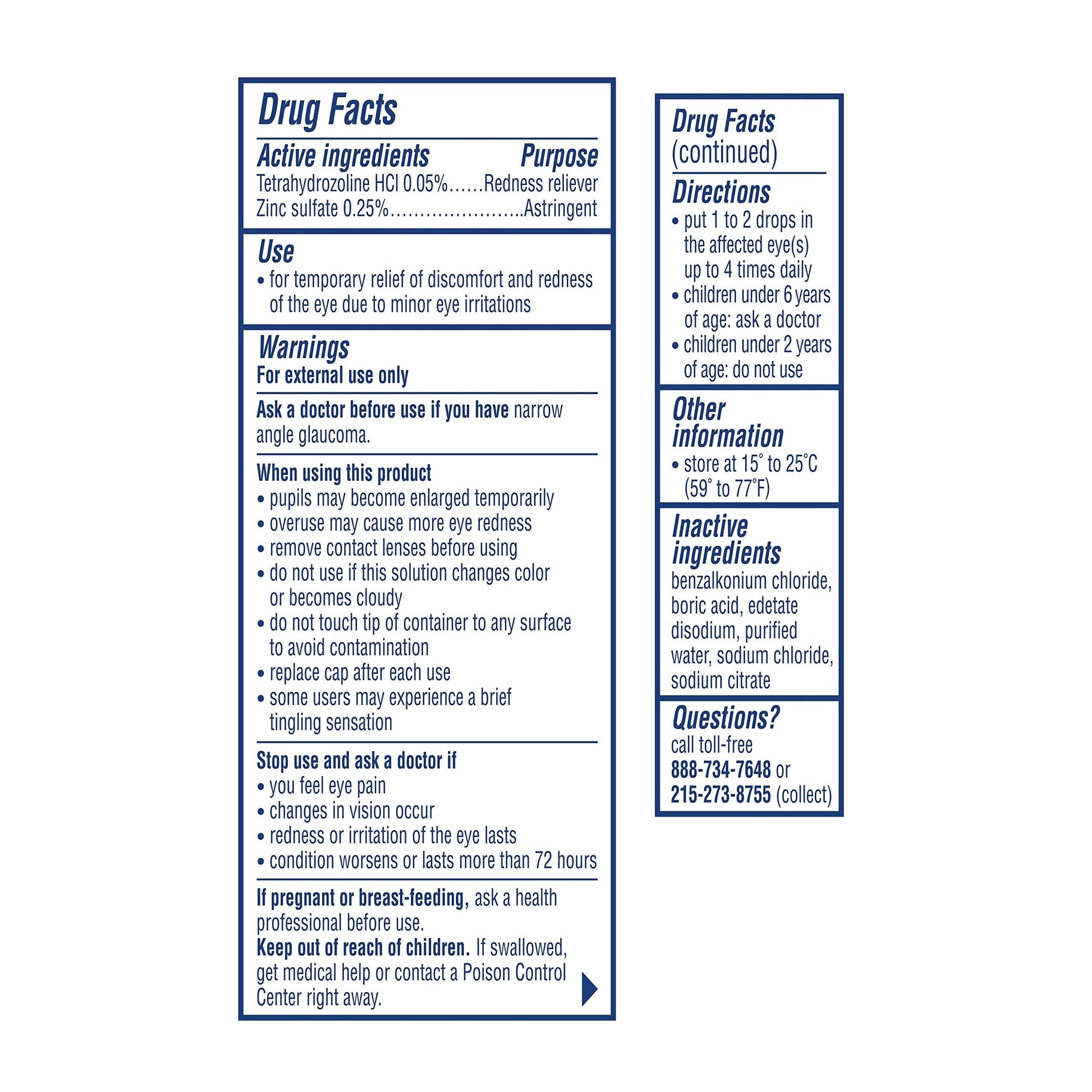 Visine AC multi symptom eye drops imported from USA