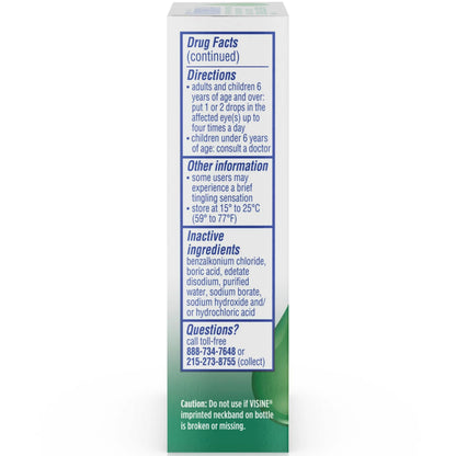 Unboxing view of the imported Visine-A eye allergy relief multi pack.