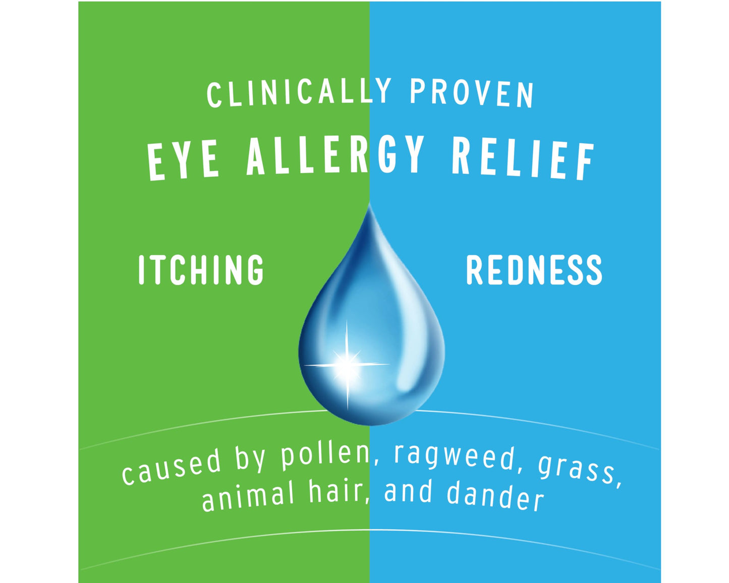 Side view of the child-resistant packaging box for Opcon-A allergy eye drops