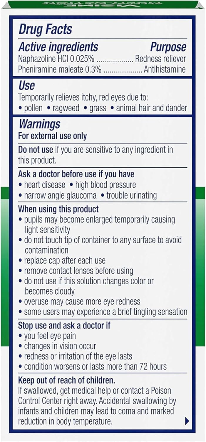 Five pack of Visine Multi Action allergy relief drops for seasonal environmental irritants.