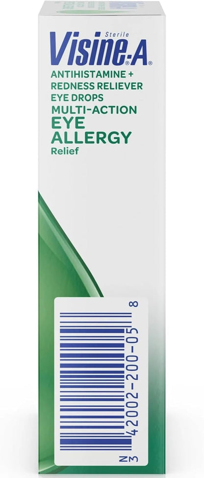 Prescription strength Visine allergy eye drops for fast acting relief from pet dander.