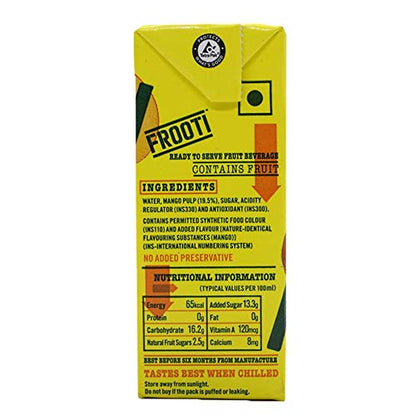 Bulk box containing forty pieces of individual ready to drink real fruit juices.