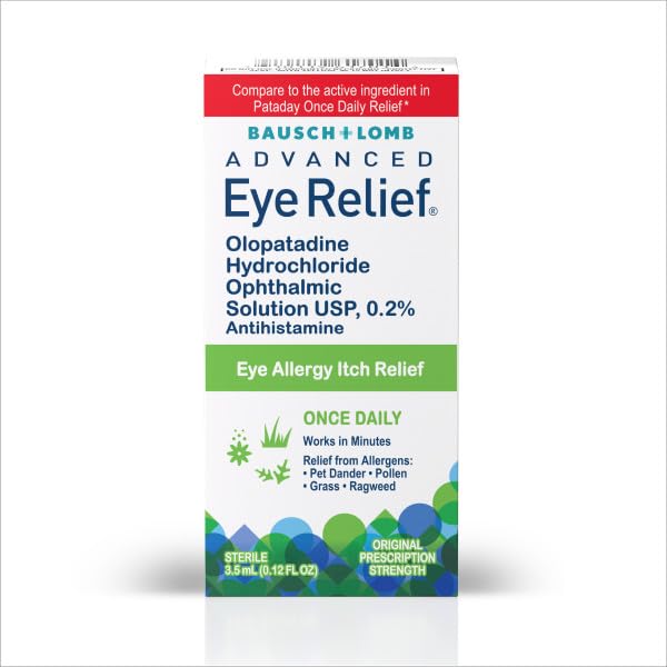 Lumify eye drops box highlighting sixty second redness reliever action