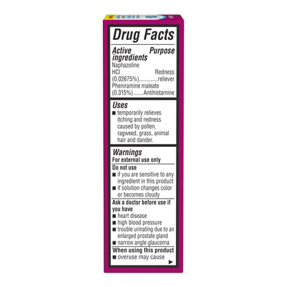 Two zero point five fluid ounce bottles of Opcon A eye allergy relief drops side by side.