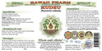 HawaiiPharm Kudzu liquid extract label ingredient and serving details