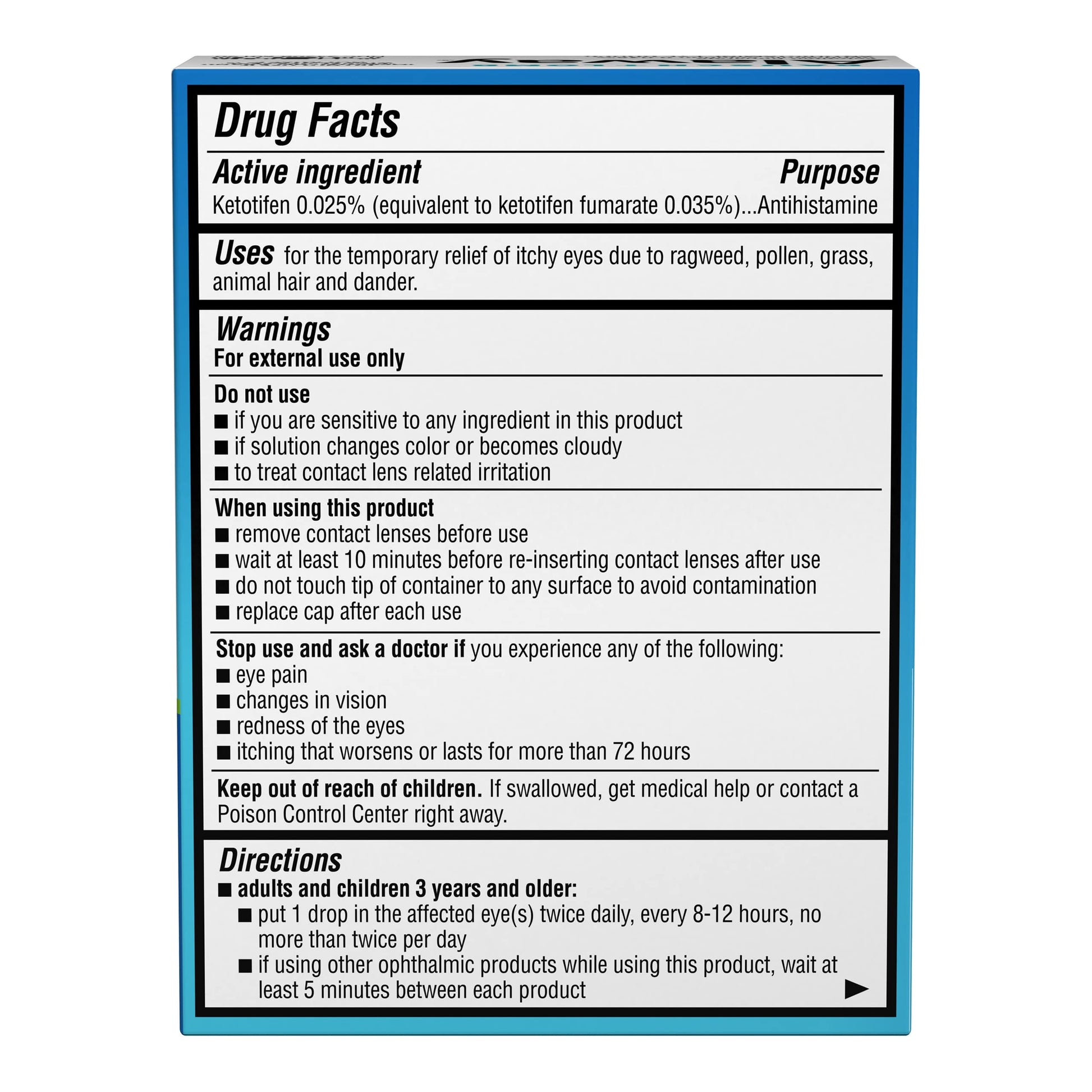 Alaway prescription strength antihistamine eye drops for seasonal allergy relief