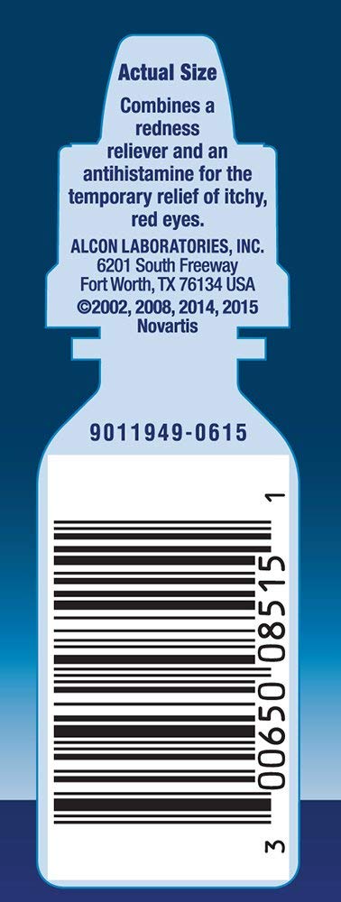 Alcon Naphcon A Eye Drops expiration date and manufacturing details on base