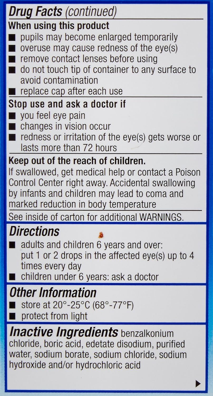 Naphcon-A antihistamine and redness reliever drop sterile tip close up
