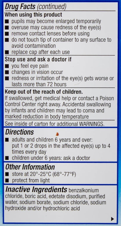 Naphcon-A antihistamine and redness reliever drop sterile tip close up