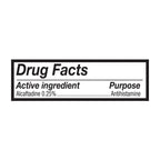 Back label of Lastacaft Once Daily Eye Allergy Itch Relief Drops listing drug facts.