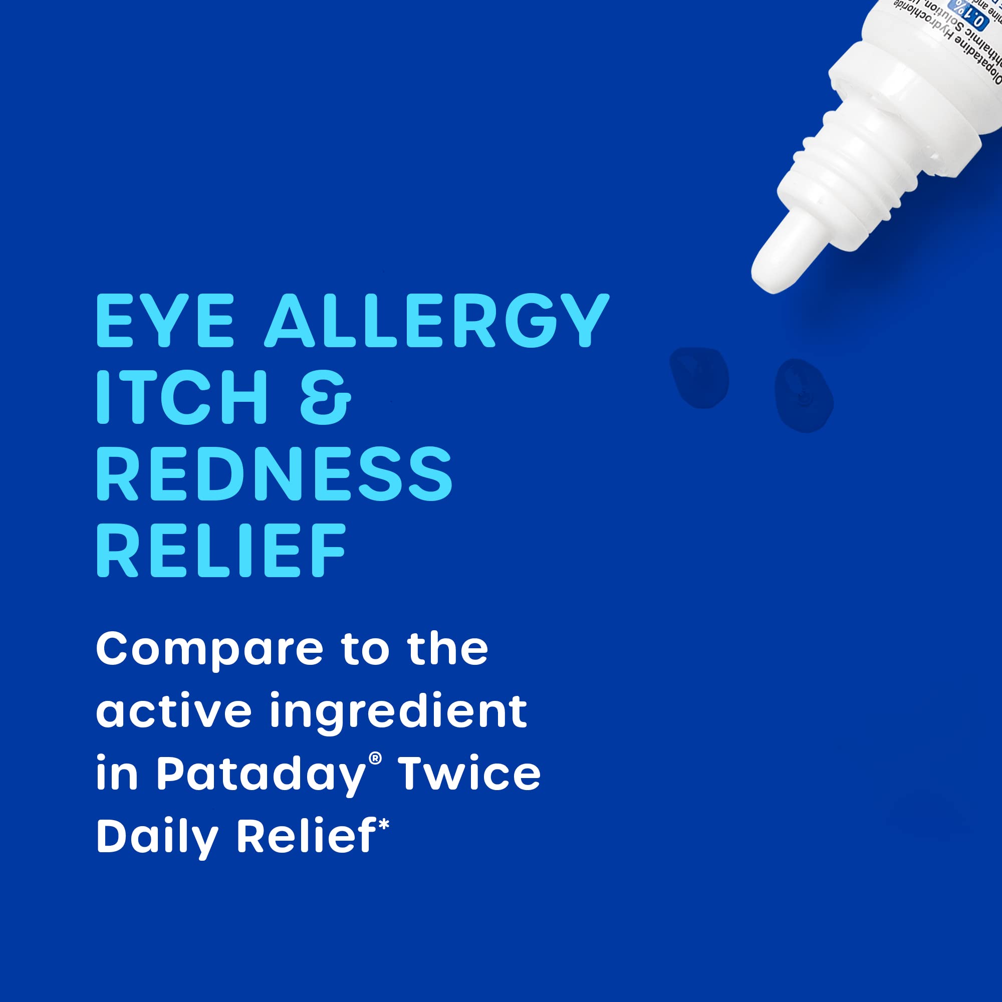 HealthCareAisle Olopatadine Hydrochloride ophthalmic solution five milliliter bottle showing active ingredient strength