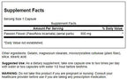 Swanson passion flower 500mg supplement label ingredients overview