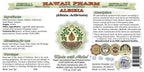 HawaiiPharm Albizia liquid extract label details and ingredients overview