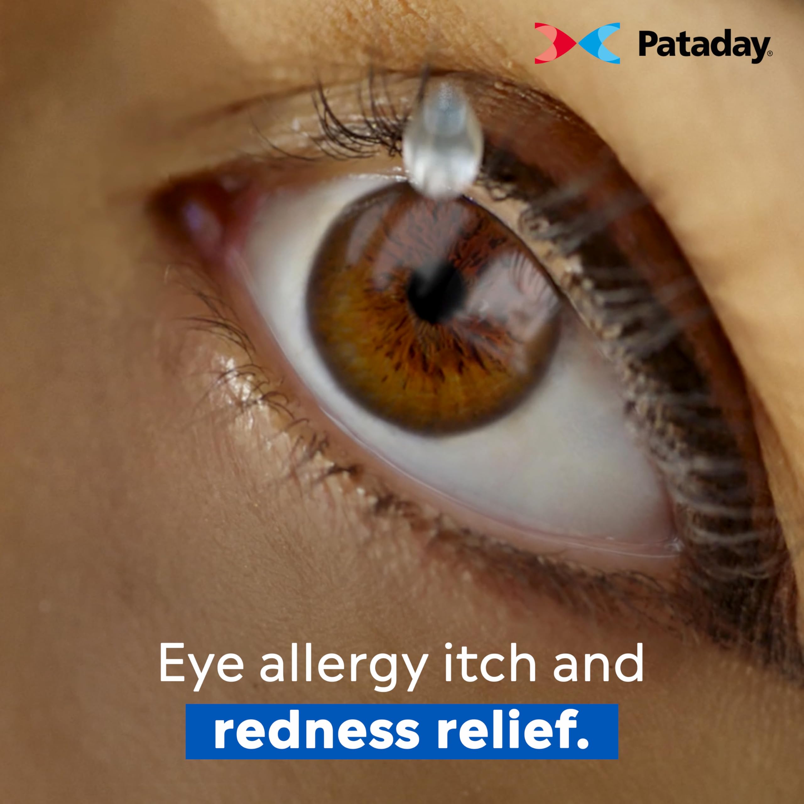 Alcon Pataday 0.1 percent olopatadine eye drops bottle showing sterile solution details