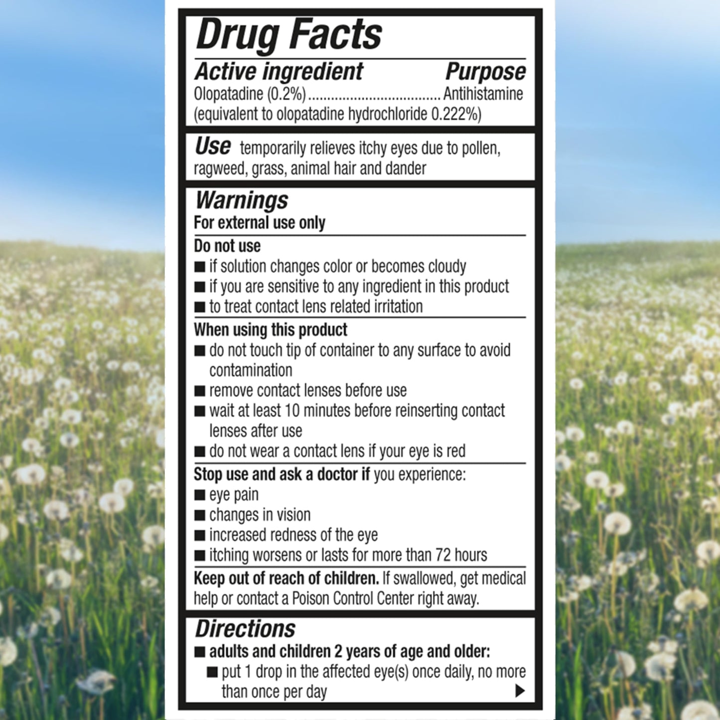 Unboxing view of the Pataday prescription strength over the counter allergy drops double pack.