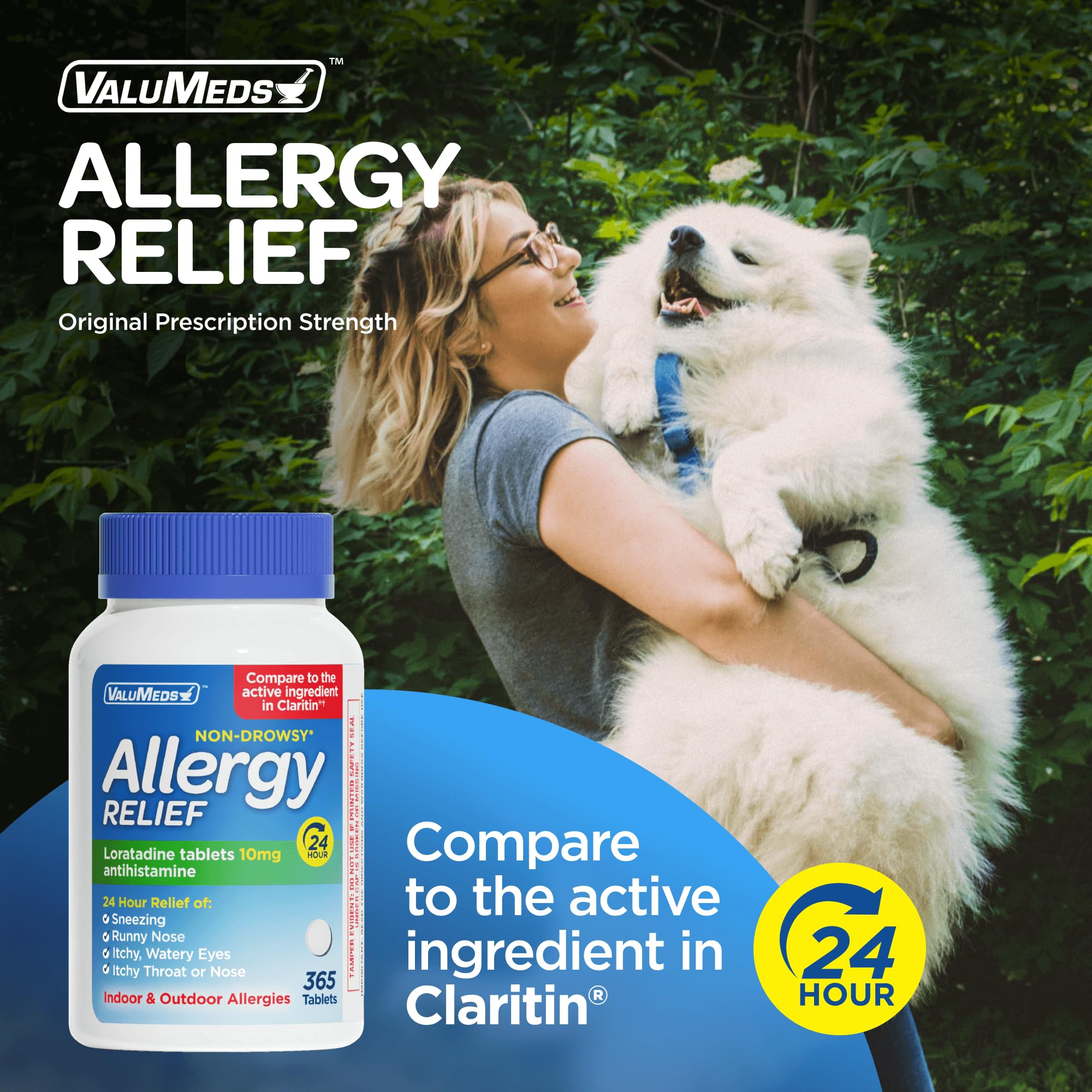 ValuMeds non drowsy 24 hour antihistamine tablets supplement facts panel