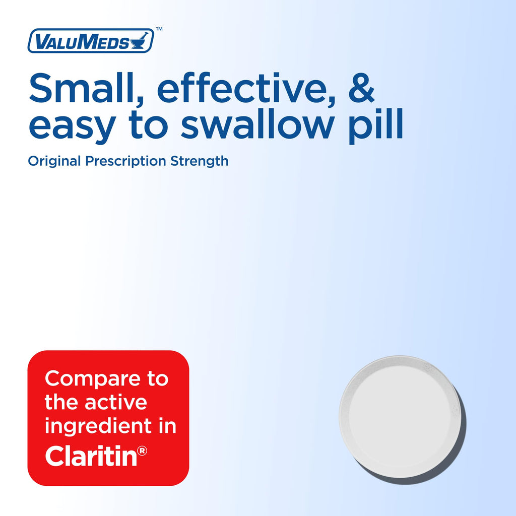 ValuMeds 365 tablets bulk size allergy relief bottle for year round support