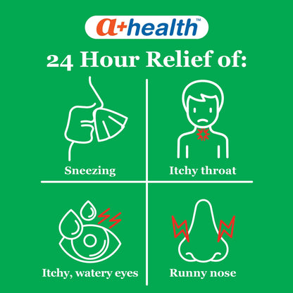 Close up look at the orange liquid-filled capsules of A+Health 10 mg cetirizine antihistamine