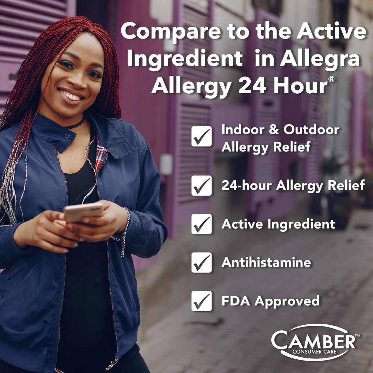 Authentic Camber Consumer Care allergy relief pills for adult sneeze protection