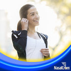 NasalCrom preventive allergy treatment packaging showing the safety details for adults and children ages two plus.