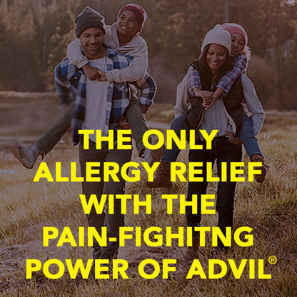 Advil pain reliever and fever reducer pills packaging for respiratory symptom relief