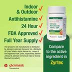 Glenmark 24 hour allergy relief bottle for runny nose and itchy eyes symptoms