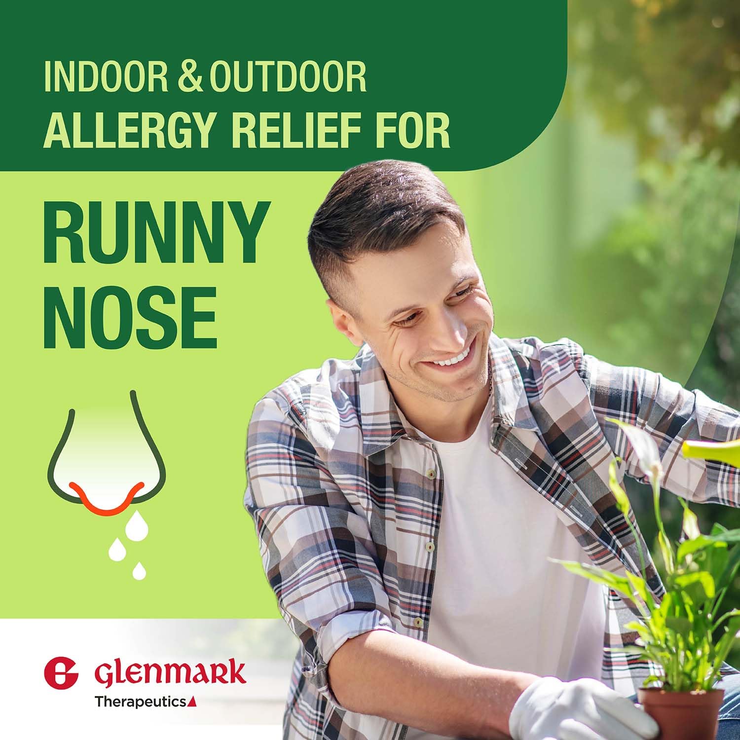 Authentic Glenmark Therapeutics indoor and outdoor allergy relief tablets