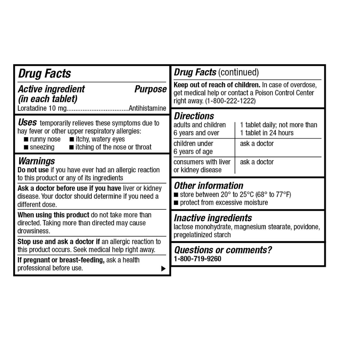 GoodSense allergy relief 10 mg tablets for indoor and outdoor respiratory symptom management