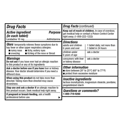 GoodSense allergy relief 10 mg tablets for indoor and outdoor respiratory symptom management