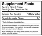 Nature Restore organic lavender packaging rear label view