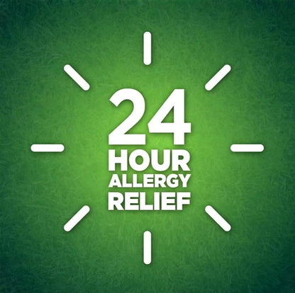 Berkley Jensen indoor and outdoor allergy relief tablets original packaging close up view