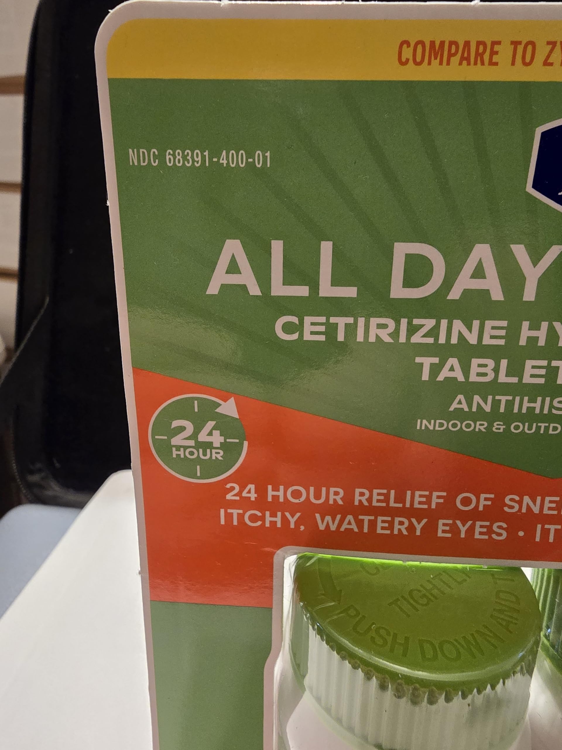 Berkley Jensen Cetirizine Hydrochloride 10 mg film coated tablets product warnings label view