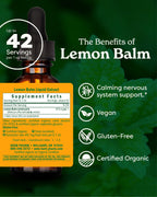 Herb Pharm Lemon Balm Liquid Extract label details and ingredients view